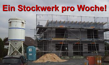 Ein Stockwerk pro Woche, wenn Sie mit isorast Ihr Haus selber bauen